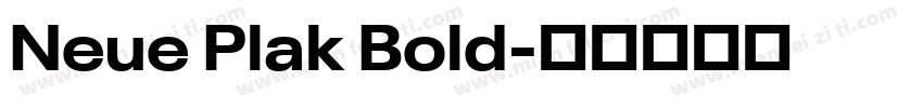 Neue Plak Bold字体转换
